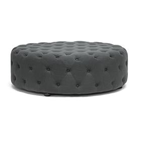 Wholesale Interiors Cardiff Linen Tufted Ottoman