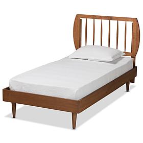 Wholesale Interiors Chiyo Walnut Brown Wood Twin Size Platform Bed