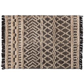 Wholesale Interiors Heino Ivory and Charcoal Handwoven Wool Area Rug
