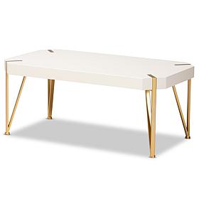 Wholesale Interiors Kassa Metal and Wood Coffee Table