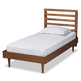 Wholesale Interiors Ryo Walnut Finished Wood Twin Size Platform Bed