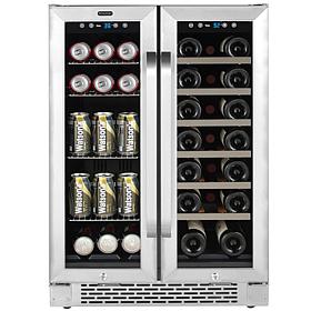 Whynter 24" Built-In French Door Dual Zone Wine & Can Beverage Cooler