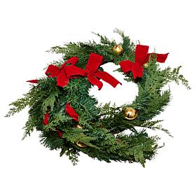 Winter Lane 72" Cedar Bells Garland with Timer