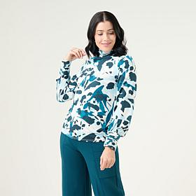 Wynne Layers Viscose Turtleneck with Pleated Cuff