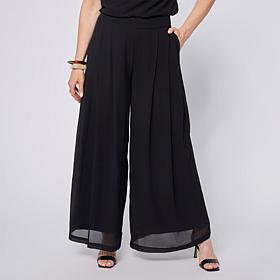 WynneCollection Chiffon Pleated Trousers