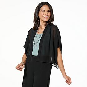 WynneCollection Dolman Sleeve Chiffon Shrug