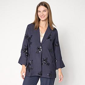 WynneCollection Embellished Sequin Jacket