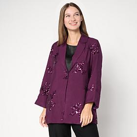 WynneCollection Embellished Sequin Jacket