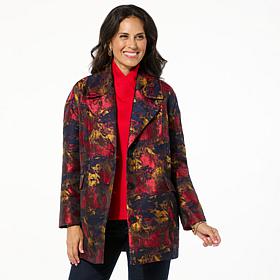 WynneCollection Floral Jacquard Peacoat