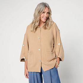 WynneCollection Hooded Sweater with Sleeve Details