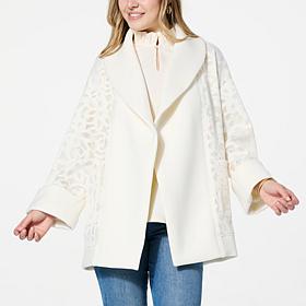 WynneCollection Mixed Media Shawl Collar Topper
