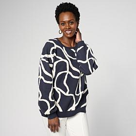 WynneCollection Plush Jacquard Patterned Sweater