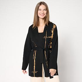 WynneCollection Refined Knit Wrapped Cardigan with Belt