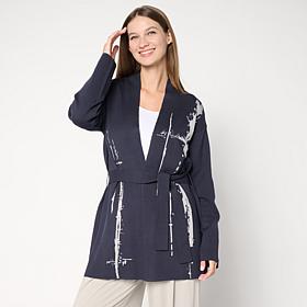 WynneCollection Refined Knit Wrapped Cardigan with Belt