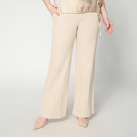 WynneDenim Straight-Leg Denim Pant with Pin Tuck