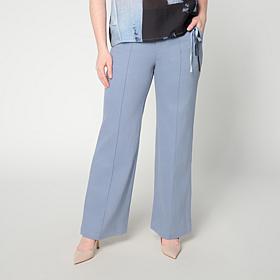 WynneDenim Straight-Leg Denim Pant with Pin Tuck