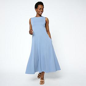 WynneLayers Cotton Spandex Sleeveless Midi Dress