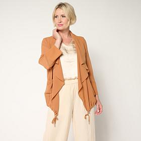 WynneLayers Drape-Front Chiffon Jacket