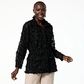 WynneLayers Embroidered Mesh Jacket