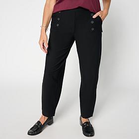 WynneLayers Essential Crepe Knit Lantern Hem Ankle Pant