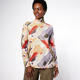 WynneLayers Mesh Knit Turtleneck Top