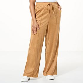 WynneLayers Microsuede Straight Leg Pant