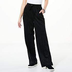 WynneLayers Microsuede Straight Leg Pant