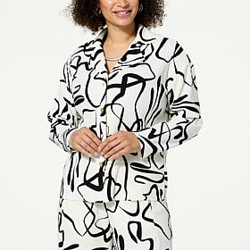 WynneLayers Pleated Knit Button-Down Jacket