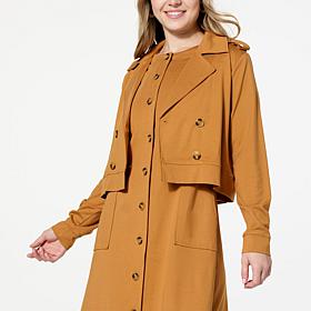 WynneLayers Polished Knit Crop Trench