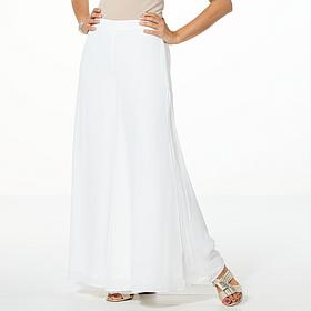 WynneLayers Pull-On Chiffon Double-Layer Palazzo Pant