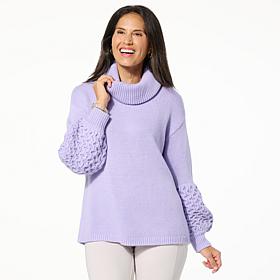 WynneLayers Pullover Sweater with Removable Cowl Neck