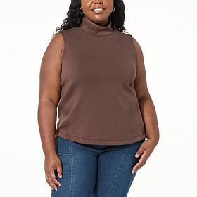 WynneLayers Smooth Operator Knit Mock-Neck Sleeveless Top