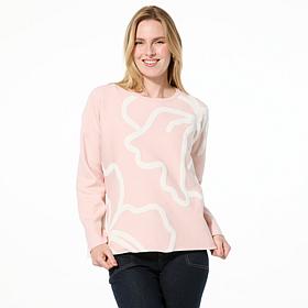 WynneLayers SoftKNIT Jacquard Chenille Printed Sweater