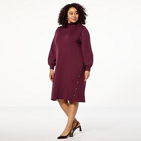 WynneLayers Turtleneck Sweater Knit Midi Dress