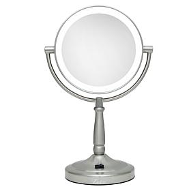 Zadro Cordless Dual-Sided Lighted Vanity Mirror w 10X/1X Magnification