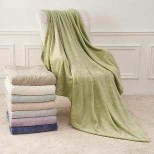 Plush, green blanket